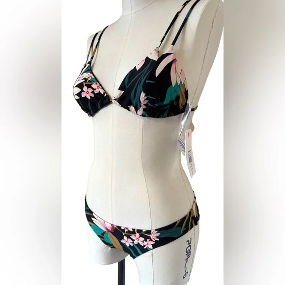 NWT - Billabong After Sunset Bikini Set - Triangle Bikini Top & Lowrider Brief - Picture 3 of 16